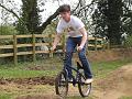 Trying out the BMX track